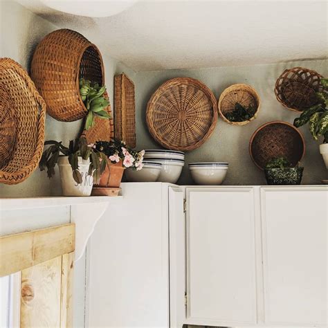 Baskets On Top of Kitchen Cabinets