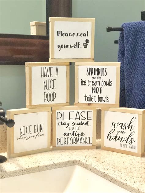 Bathroom Sayings Signs