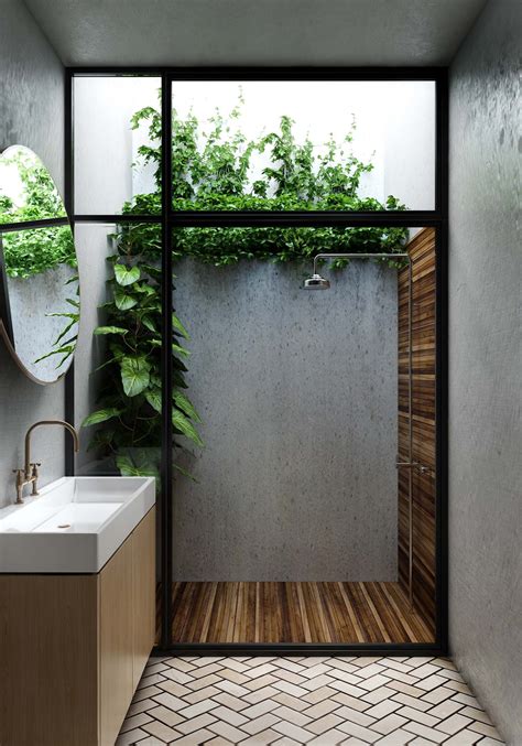 Bathroom with Garden