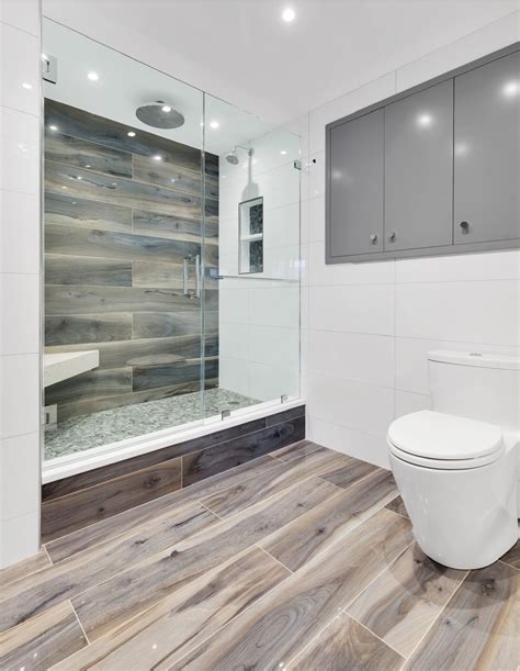 Bathroom with Wood Tile