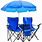 Beach Chairs with Umbrella Attached