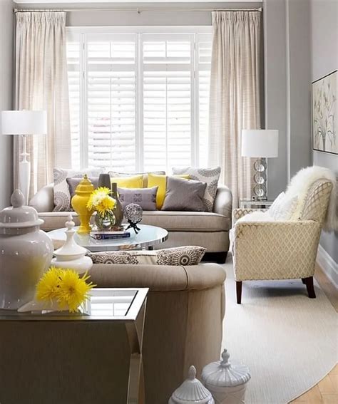Beautiful Gray and Yellow Living Rooms