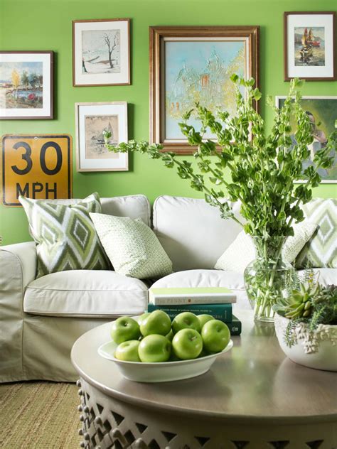 Beautiful Green Living Rooms