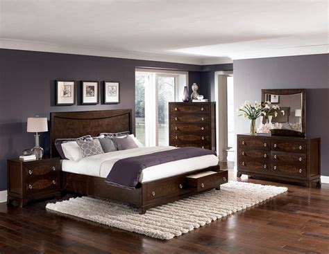 Bedroom with Brown Furniture