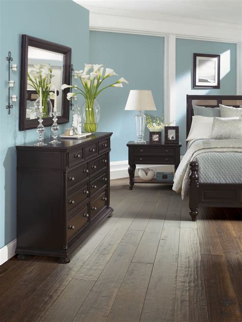 Bedroom with Dark Wood Furniture