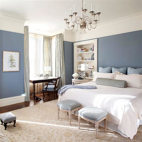 Bedrooms in Blue and White