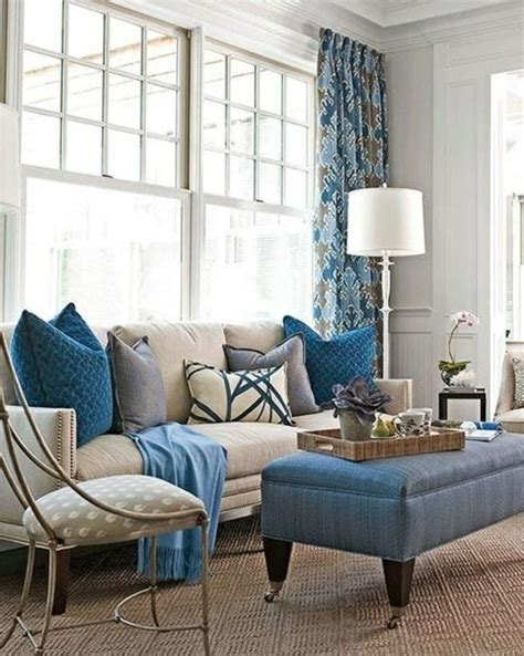 Beige and Blue Living Room Ideas