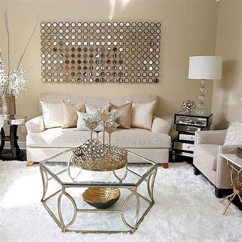 Beige and Gold Living Room