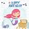 Birthday Mermaid Clip Art
