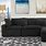 Black Sectional Sofa with Chaise