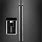 Black Stainless Steel Refrigerator Counter-Depth