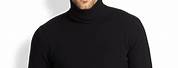 Black Turtleneck Sweater for Men