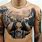 Black and Grey Chest Tattoo