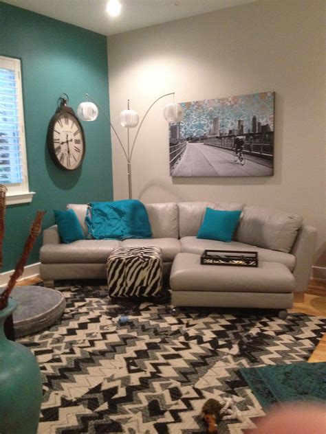 Black and Turquoise Living Room Ideas