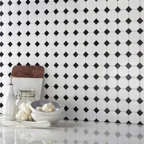 Black and White Backsplash Tile
