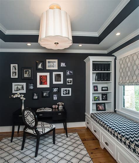 Black and White Home Office