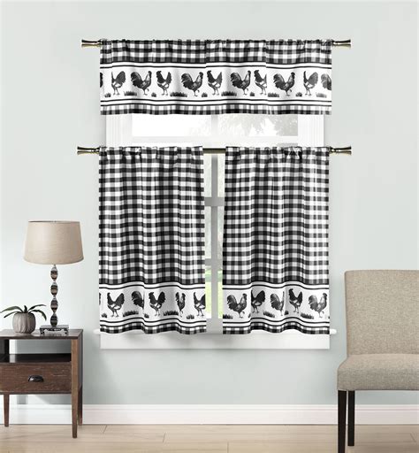 Black and White Kitchen Curtains