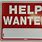 Blank Help Wanted Sign