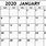 Blank Printable January Calendar