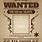 Blank Western Wanted Poster