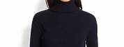 Blue Cashmere Turtleneck Sweater