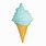 Blue Ice Cream Cone