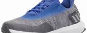 Blue and Grey Kids Adidas Sneakers