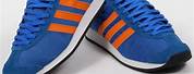 Blue and Orange Adidas Shoes