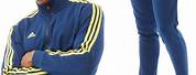 Blue and Yellow Adidas Tracksuit
