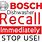 Bosch Dishwasher Recall
