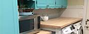 Butcher Block Countertop Over Washer and Dryer