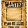 Cartoon Wanted Poster Template