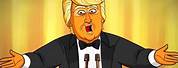 Cartoon of Trump Giving Speech