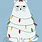 Cat Christmas Tree Cartoon