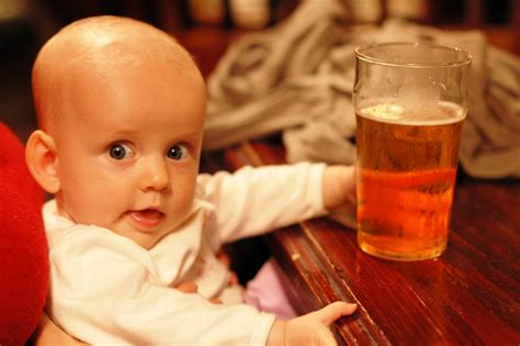 Children Drinking Beer