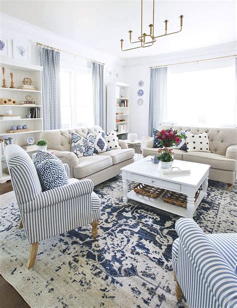 Coastal Blue Living Room Decor