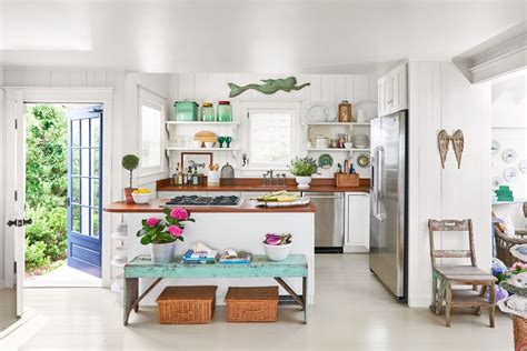 Coastal Decor above Kitchen Cabinets