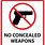 Concealed Carry Signs