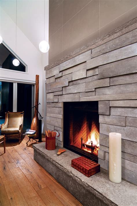 Contemporary Stone Fireplaces