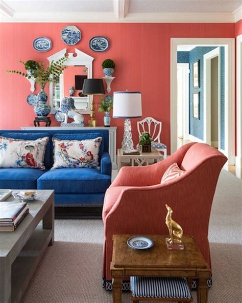 Coral Living Room Decorating Ideas