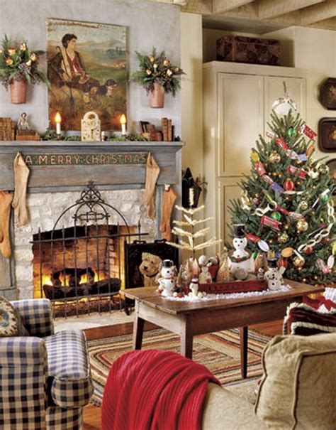 Country Christmas Decorated Rooms