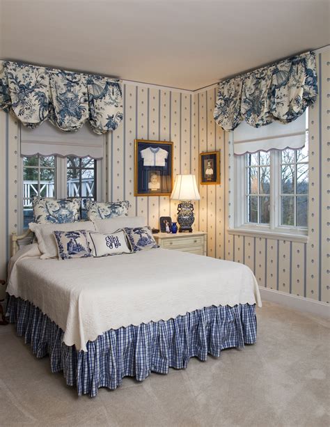 Country French Blue and White Bedroom