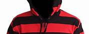 Cropped Zip Up Hoodie Red and Black Striped