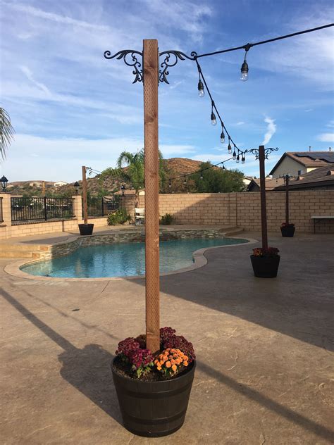 DIY Backyard Light Pole