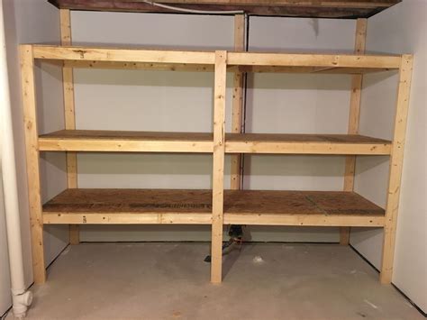 DIY Basement Storage Shelves