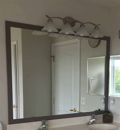 DIY Bathroom Mirror Frame