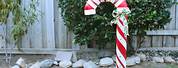 DIY Candy Cane Outdoor Christmas Decorations