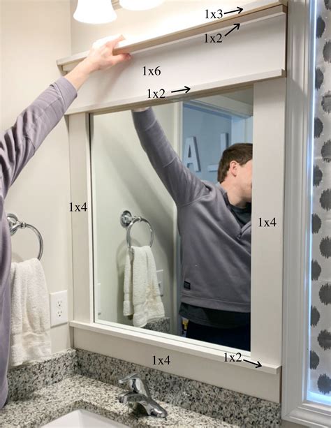 DIY Frame Existing Bathroom Mirror