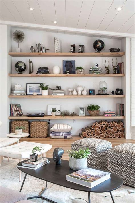 DIY Living Room Shelves