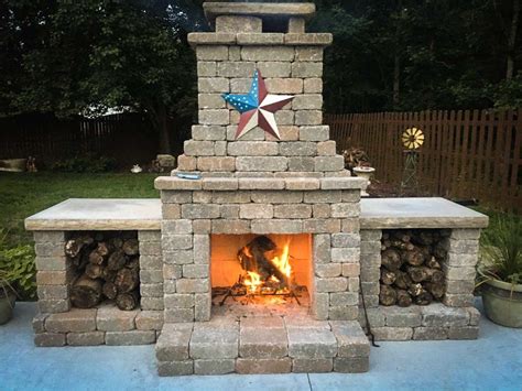 DIY Outdoor Fireplace Patio